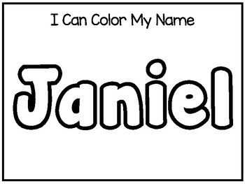 20 No Prep Non-editable Janeil Name Tracing, Handwriting, and Activities.