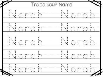 Nora Letter Tracing for Kids Trace my Name Workbook: Tracing Books f - VERY  GOOD 9781986255226