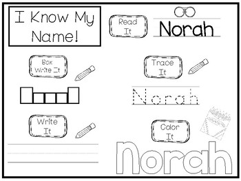 Nora Letter Tracing for Kids Trace my Name Workbook: Tracing Books