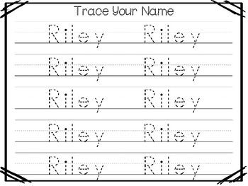 Baby and Kids Name Poems Printables - Riley