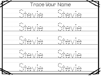 20 No Prep Stevie Name Tracing Worksheets and Activities. Non-editable ...