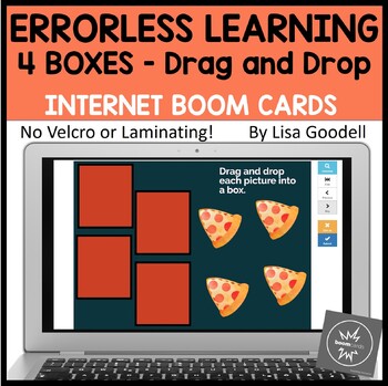 Preview of 22 Errorless Learning Digital File Folders 4 Box Drag and Drop BOOM CARDS