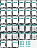 20 Notebook Inserts Teal Zebra Binder Organizer Dividers T