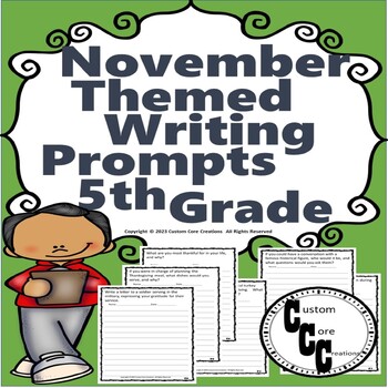 Preview of 20 November Writing Prompts for 5th Grade