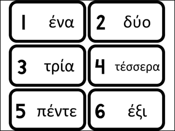 Preview of 20 Numbers in Greek Flashcards. Foreign Language Bible Studies.