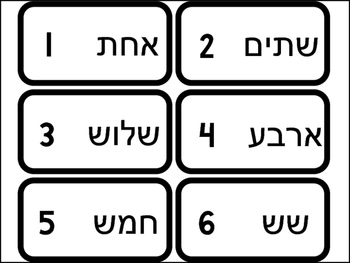 Preview of 20 Numbers in Hebrew Flashcards. Foreign Language Bible Studies.