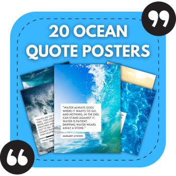 Preview of 20 Ocean Posters | Positive High School Posters for Bulletin Boards