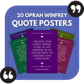 Preview of 20 Oprah Winfrey Bulletin Board Posters | Middle & High School Classroom Decor