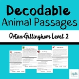 20 Orton-Gillingham Based Decodable Animal Passages - Leve