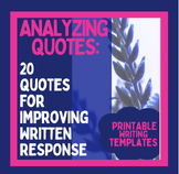 20 PRINTABLE QUOTES: WRITING PROMPTS, guides, writing anal