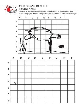 Grid Drawings (Easy - Medium skill level) by Clendenin's Classroom