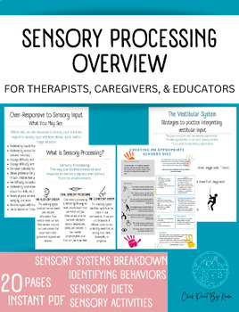 Preview of 20 Pages of Caregiver Handouts: Sensory Processing Edition