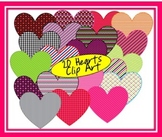 20 Patterned Hearts Clip Art {Great for Valentine's Day}