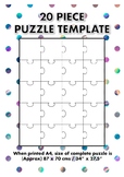 20 Piece Blank Jigsaw Puzzle Template