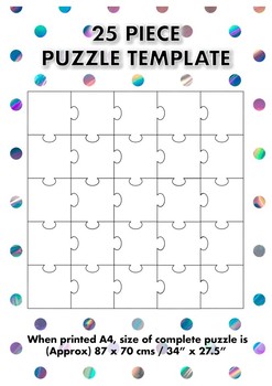 Preview of 25 Piece Blank Jigsaw Puzzle Template