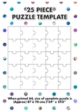 25 Piece Blank Jigsaw Puzzle Template