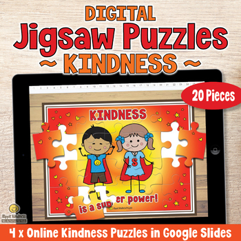 Preview of 20-Piece Digital Jigsaw KINDNESS PUZZLES Online Games: Early Finishers Activity