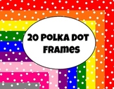 20 Polka Dot Borders Clip Art