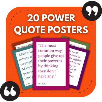Preview of 20 Power Bulletin Board Posters | Middle & High School Classroom Decor