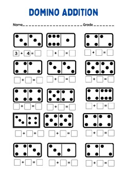 20 Printable Domino Addition Worksheets | 1st Grade & Kindergarten Math ...
