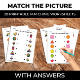 20 Printable Matching Worksheets | Match The Picture | Edu