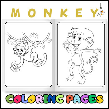 20 Printable Monkey coloring pages for kids | Easy and Fun Drawings