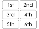 20 Printable Ordinal Numbers Flashcards. Positional Math Words.
