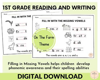 Preview of 20 Printable Spelling and Writing Worksheets for 1st and 2nd Grade, ELA