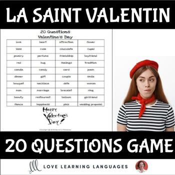 20 Questions Game - French Valentine's Day - La Saint Valentin