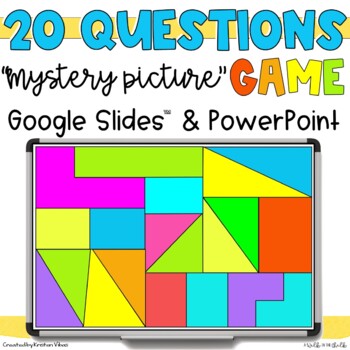 Preview of 20 Questions Mystery Picture Game | PowerPoint AND Google Slides