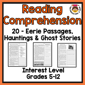 Preview of 20 - High Interest Reading Comprehension Passages - Hauntings: Grades 5-9