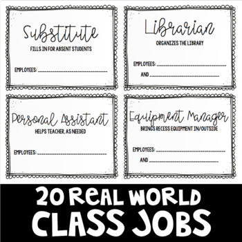 Preview of 20 Real World Class Jobs