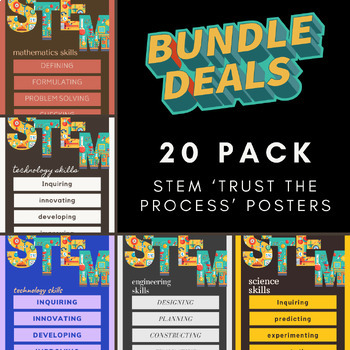 Preview of 20 STEM Posters - Trust The Process