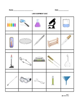 Preview of 20 Science Lab Equipment - Quiz