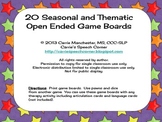 20 Seasonal and Thematic Open Ended Board Games