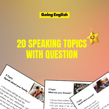 Preview of 20 Speaking Topics with Question