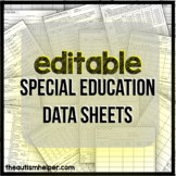 Special Education Data Sheets {EDITABLE}