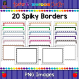 20 Spiky Borders Clip Art