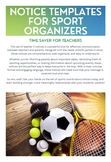 20 Sports Notices for Teachers and Sports Coordinators