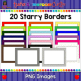 20 Star Borders Clip Art