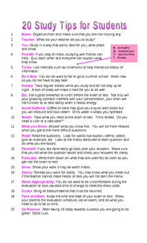 Preview of 20 Study Tips for Students