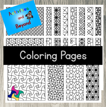 Geometric Patterns Coloring Pages - Digital Tessellation Coloring Book by  MitaW