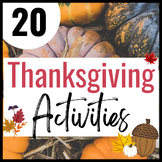 20 Thanksgiving Activities for Secondary ELA