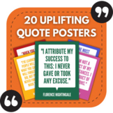 20 Positive Quotes Bulletin Board Posters | Middle & High 