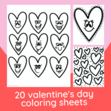 20 Valentine's Day Heart Drawings for Coloring, Painting, 