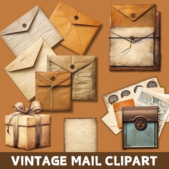 Preview of 20+ Vintage Mail Clipart