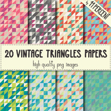 20 Vintage pattern digital papers