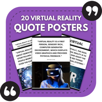 Preview of 20 Virtual Reality Posters | Interesting Quotes for Technology Bulletin Boards