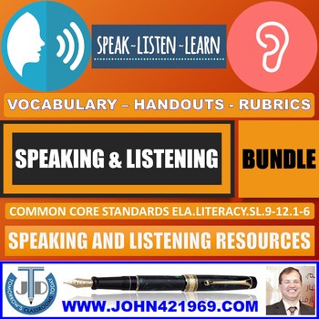 Preview of SPEAKING AND LISTENING HANDOUTS BUNDLE
