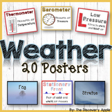 20 Weather Posters - Weather Tools, Fronts, Clouds